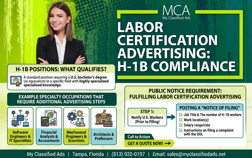 Full full H-1B Labor Certification Advertising Requirements