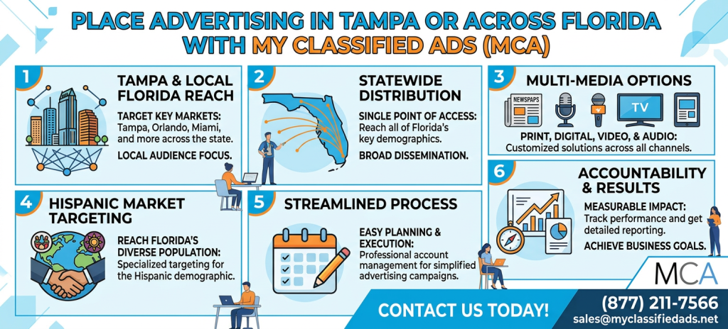 Place advertising in tampa or across florida