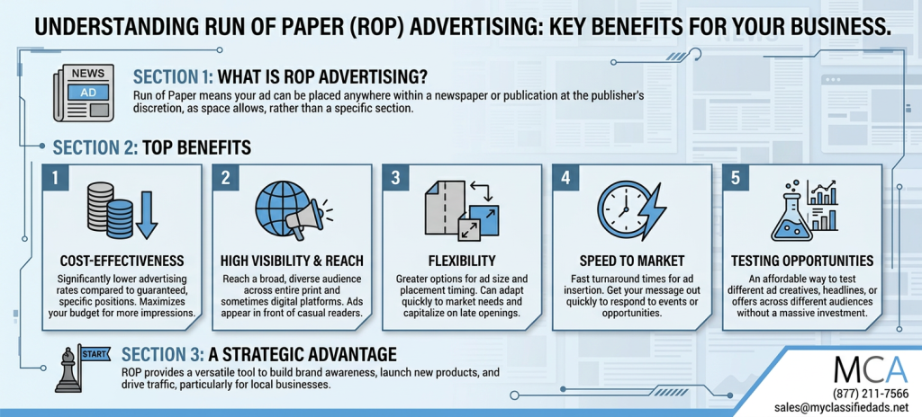 Run of paper advertising