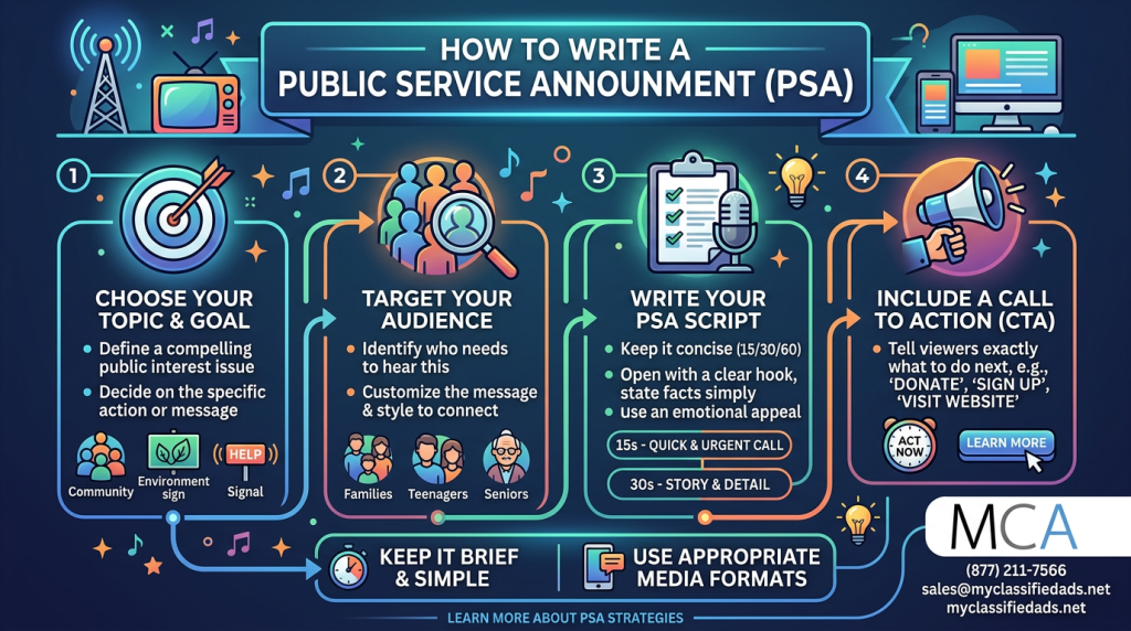 Write a Public Service Announcement