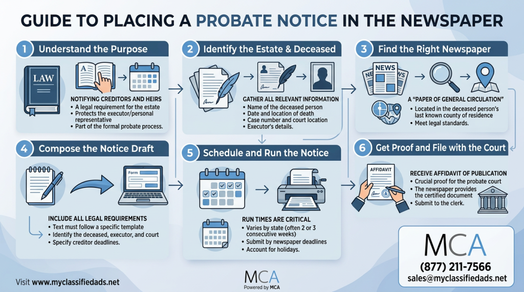 guide to placing a probate notice