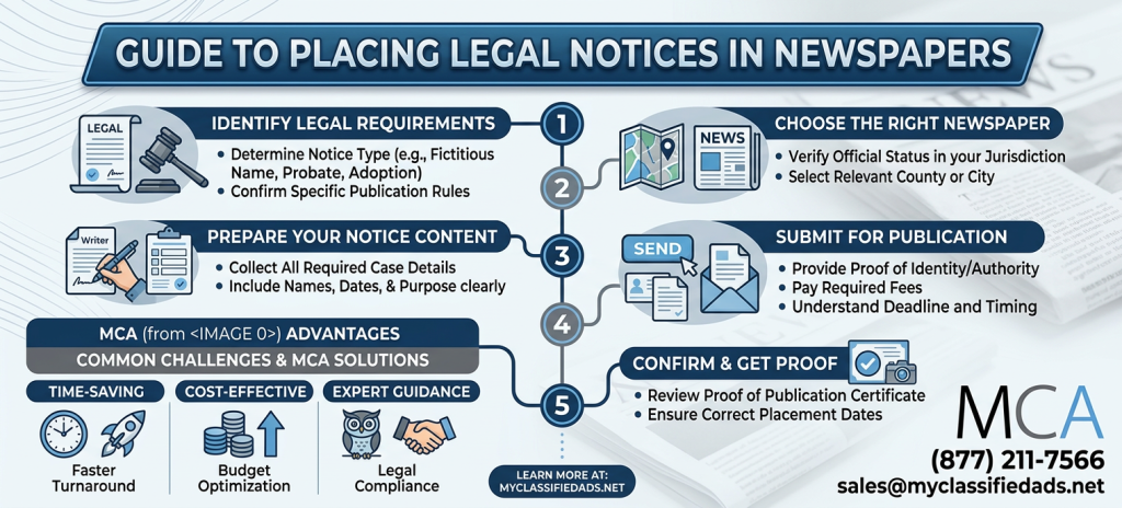 guide to placing Legal Notices in Newspaper