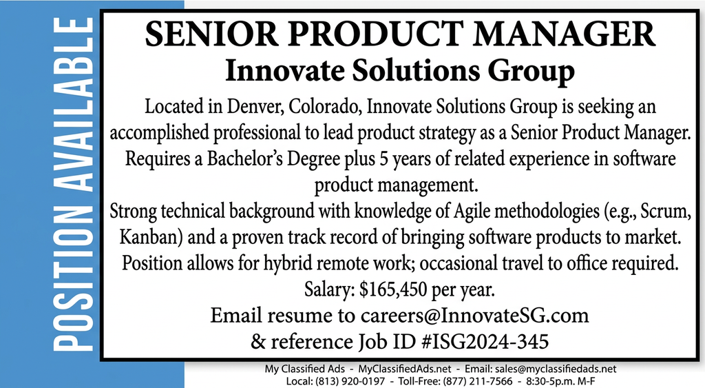 PERM Labor Certification Advertising ad 