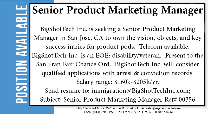 help wanted ad State work force order SWA JOB ORDER as part of the PERM process