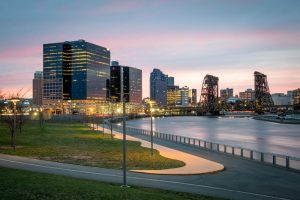 Aeriel view of Newark new jersey place advertising in the Newark Advocate