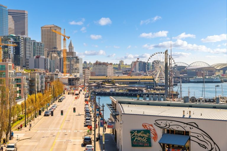 aeriel view of seattle washington place advertising in the Daily Journal of commerce in seattle and reach a local audience of tuned in locals of the area